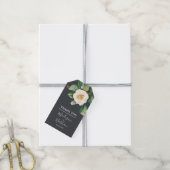 Minimalistische White Japanese Camellia Wedding Geschenkanhänger (Mit Garn)