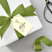 Minimalistische White Lily Blume Hochzeitsmarken Geschenkanhänger