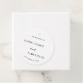 Minimalistische White Modern Elegante Hochzeit Geschenkanhänger (Beispiel)