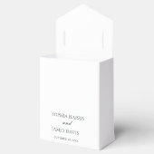 Minimalistische White Modern Elegante Hochzeit Geschenkschachtel (Geöffnet)