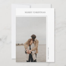 Minimalistische White Modern Foto Holiday Card