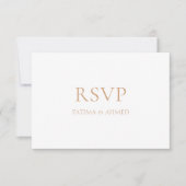 Minimalistische White Modern Muslim Wedding RSVP C (Vorderseite)