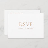 Minimalistische White Modern Muslim Wedding RSVP C (Vorne/Hinten)
