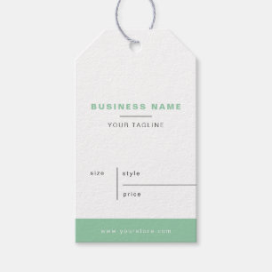 Minimalistische White Sage Business Price Hang Tag Geschenkanhänger