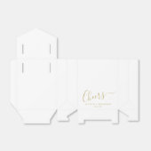 Minimalistische White und Gold Custom Wedding Geschenkschachtel (Ungefaltet)