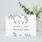 Minimalistische White Wedding Mail-in RSVP-Karte RSVP Karte (Stehend Vorderseite)