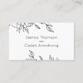 Minimalistische White Wedding Online RSVP Karte (Rückseite)