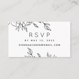 Minimalistische White Wedding Online RSVP Karte
