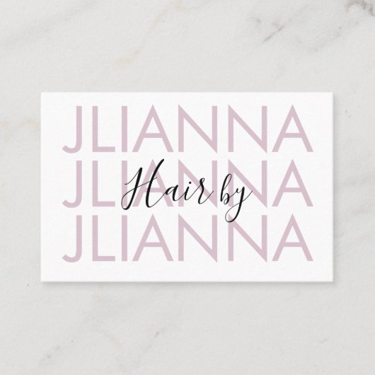 Minimalistische Wiederholung Makeup Salon Nails Ey Visitenkarte (Vorderseite)