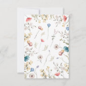 Minimalistische Wildblume Baby Dusche Vielen Dank Dankeskarte (Rückseite)