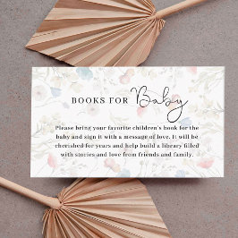 Minimalistische Wildblume Baby Shower Book for Bab Begleitkarte
