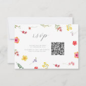 Minimalistische Wildblume - Botanische Hochzeit im RSVP Karte (Vorderseite)