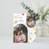 Minimalistische Wildblume Botanischer Dank für Ihr Postkarte (Stehend Vorderseite)