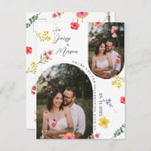 Minimalistische Wildblume Botanischer Dank für Ihr Postkarte (Vorne/Hinten)