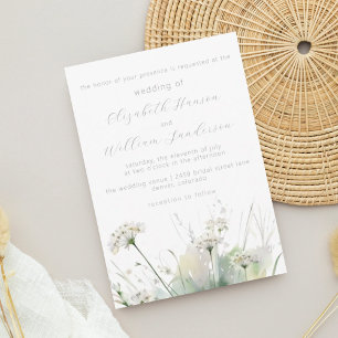 Minimalistische Wildblume Einladung
