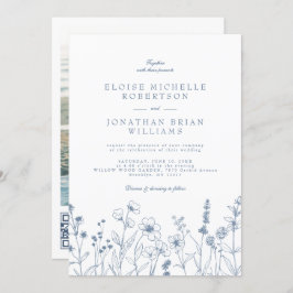 Minimalistische Wildblume Einladung