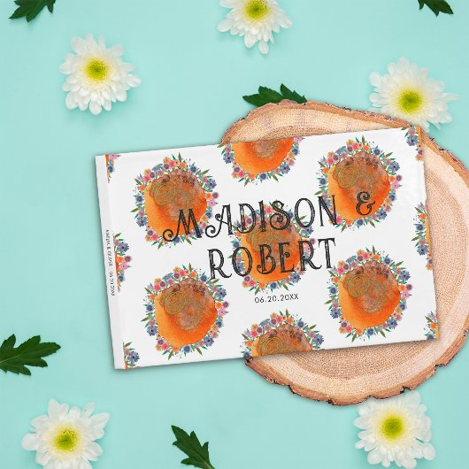 Minimalistische Wildblume Gästebuch