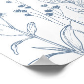 Minimalistische Wildblume Herzlich willkommen im V Poster (Ecke)