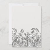 Minimalistische Wildblume Hochzeiten Vorlagen (Rückseite)