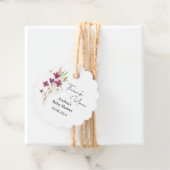 Minimalistische Wildblume Lila Babydusche Geschenkanhänger (Beispiel)