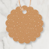 Minimalistische Wildblume Orange Babydusche Geschenkanhänger (Rückseite)