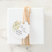 Minimalistische Wildblume Orange Babydusche Geschenkanhänger (Beispiel)