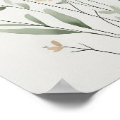 Minimalistische Wildblume Sketch - Neutral Botanis Poster (Ecke)