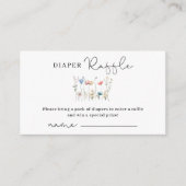 Minimalistische Wildblume Windeln Begleitkarte (Vorderseite)