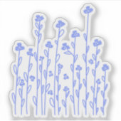 Minimalistische Wildblumen Aufkleber (Vorderseite)