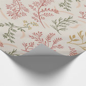 Minimalistische Wildblumen-Botanik-Verpackungspapi Geschenkpapier (Ecke)