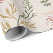 Minimalistische Wildblumen-Botanik-Verpackungspapi Geschenkpapier (Rolleneckpunkt)