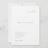 Minimalistische Wildblumen Einladung zur Hochzeit (Vorderseite)