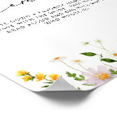 Minimalistische Wildblumen Erinnerungen mit der Br Poster (Ecke)