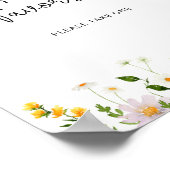 Minimalistische Wildblumen für Aquarellfarben Poster (Ecke)