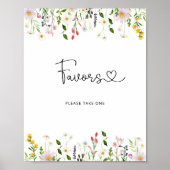 Minimalistische Wildblumen für Aquarellfarben Poster (Vorne)