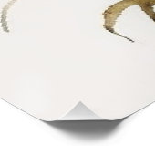 Minimalistische Wildblumen in Aquarellen Art Print Poster (Ecke)