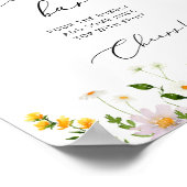 Minimalistische Wildblumen Mimosa Bar Poster (Ecke)