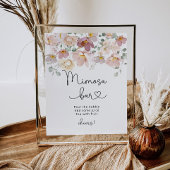 Minimalistische Wildblumen Mimosa Bar Poster