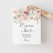 Minimalistische Wildblumen Mimosa Bar Poster