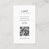 Minimalistische Wildblumen Moderne Wasserfarben Visitenkarte (Rückseite)
