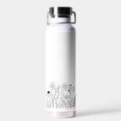 Minimalistische Wildblumen-Mutter-der-Braut- Trinkflasche (Rückseite)
