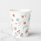 Minimalistische Wildblumen Pappbecher (Links)