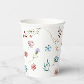 Minimalistische Wildblumen Pappbecher (Rechts)