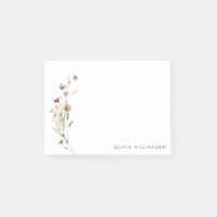 Minimalistische Wildblumen-Personalisierte Namens-