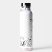 Minimalistische Wildblumen Süße Trauzeugin Trinkflasche (Rechts)