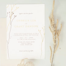 Minimalistische Wildgras-Hochzeit