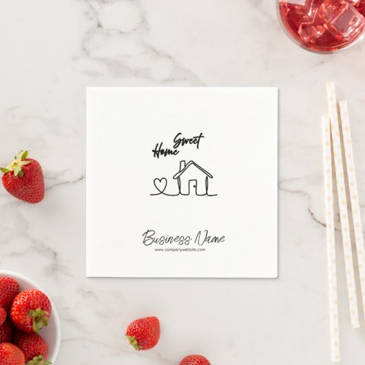 Minimalistische Willkommens-Heim-Client-Appreciati Serviette (Beispiel)
