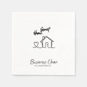 Minimalistische Willkommens-Heim-Client-Appreciati Serviette (Vorderseite)