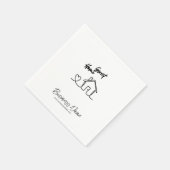 Minimalistische Willkommens-Heim-Client-Appreciati Serviette (Ecke)
