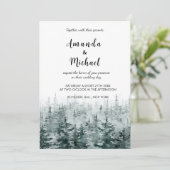 Minimalistische Winterhochzeit Einladung (Stehend Vorderseite)